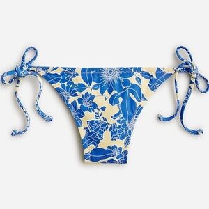 NWT 3x J Crew String hipster full coverage bikini bottom in blue floral